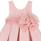 Younger Girls Pink Satin Dress, 1, hi-res