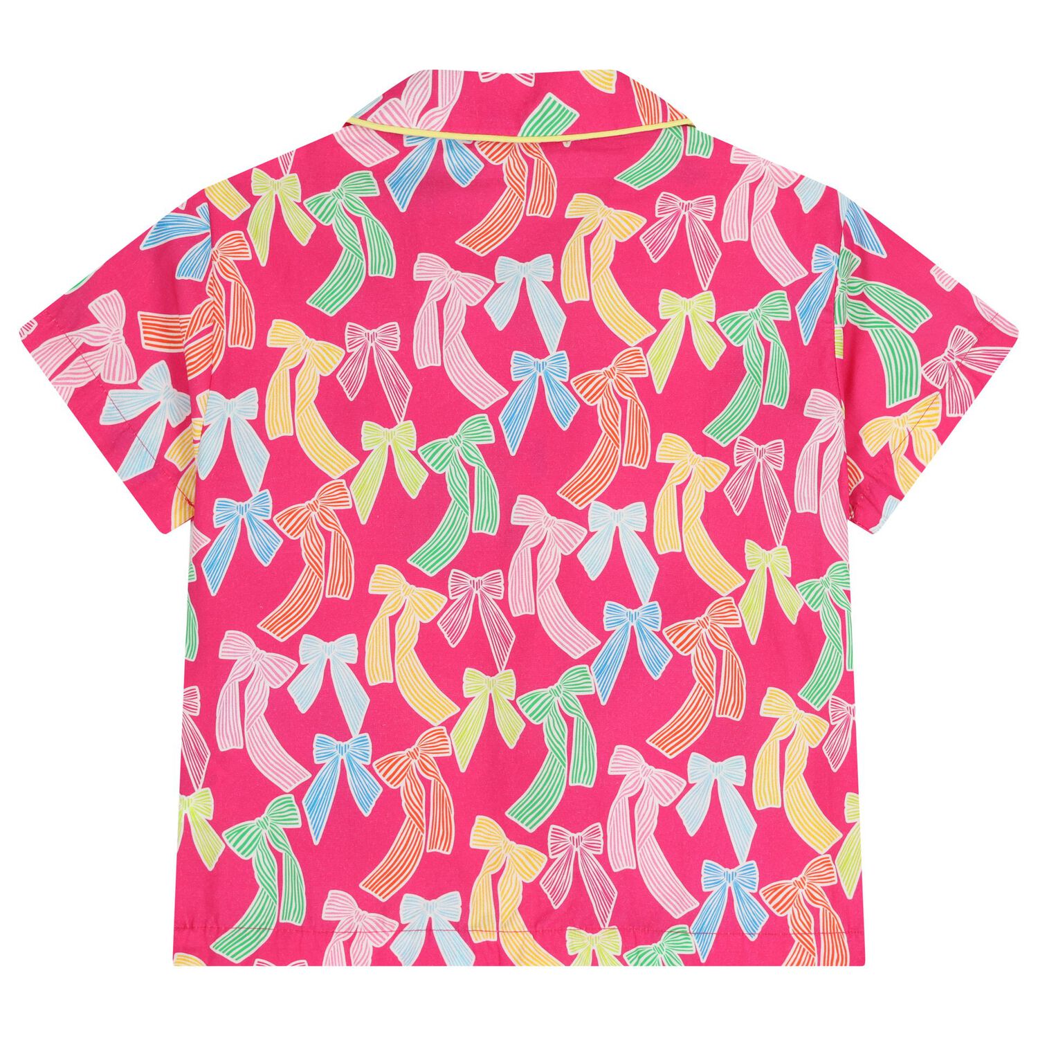 Girls Pink Bow Shirt, 1, hi-res