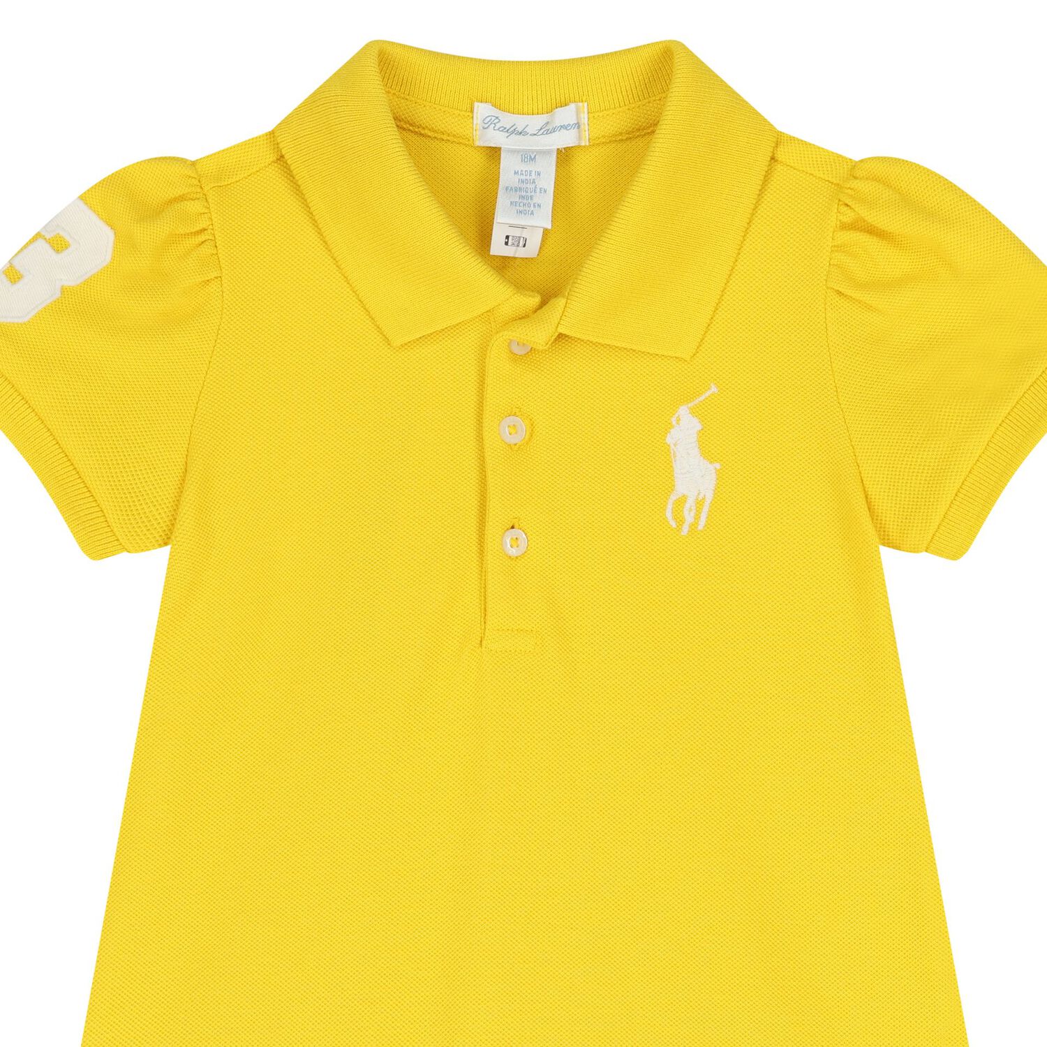Baby Girls Yellow Logo Dress Set, 1, hi-res