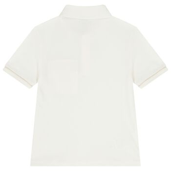 شيرت بولو للأولاد باللون العاجي