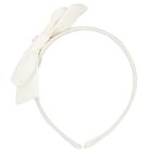 Girls Ivory Chiffon Headband, 1, hi-res