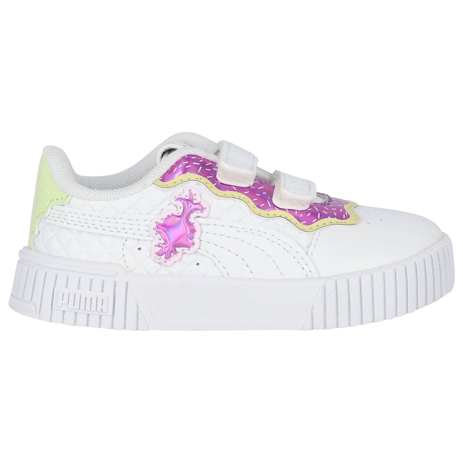 Younger Girls White & Pink Trolls Carina 2.0 Trainers, 1, hi-res image number null