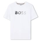 Boys White Logo T-Shirt, 1, hi-res