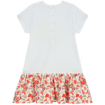 Girls White Heart Dress