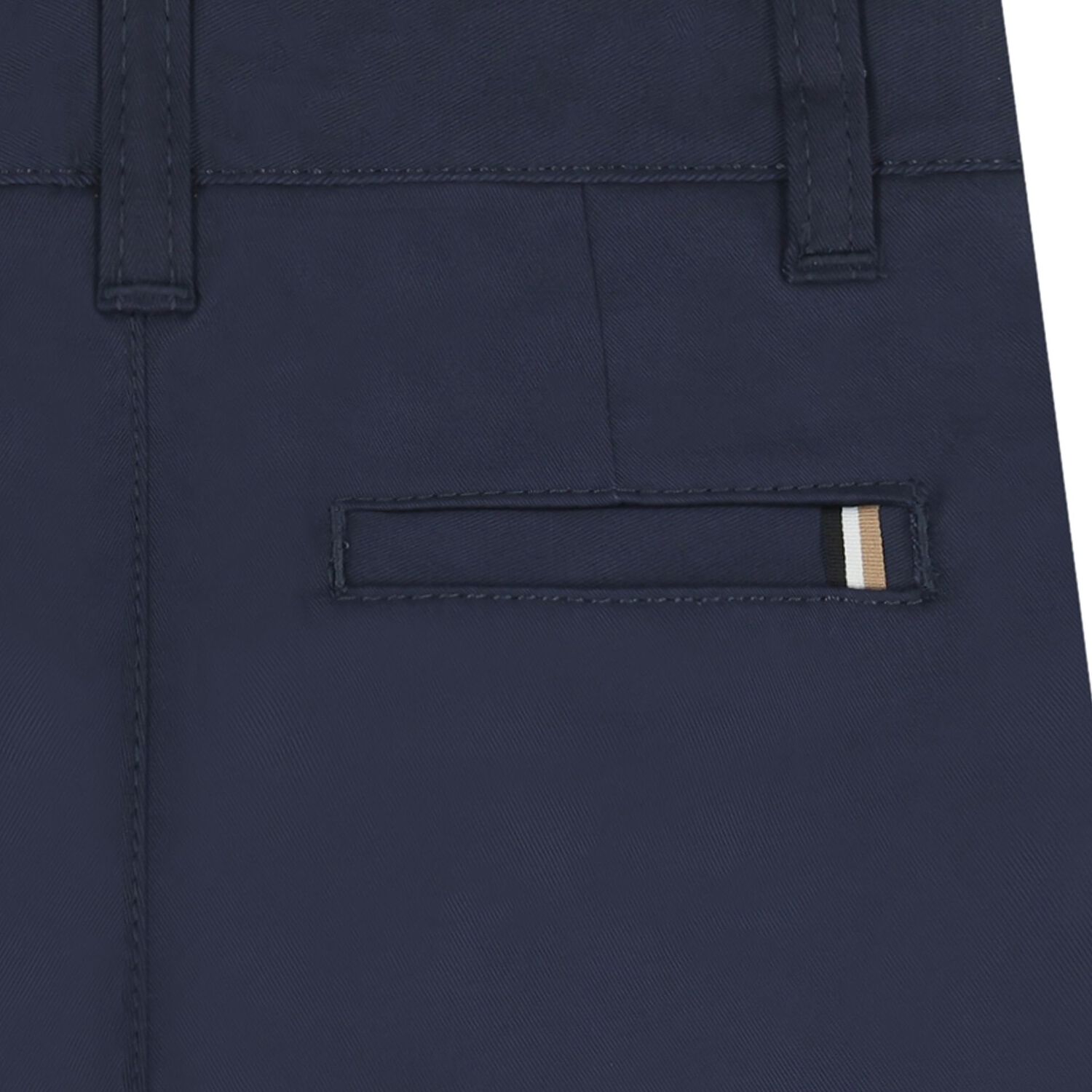 Boys Navy Blue Chino Shorts, 3, hi-res