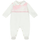 Baby Girls Ivory & Pink Geo Map Babygrow, 2, hi-res