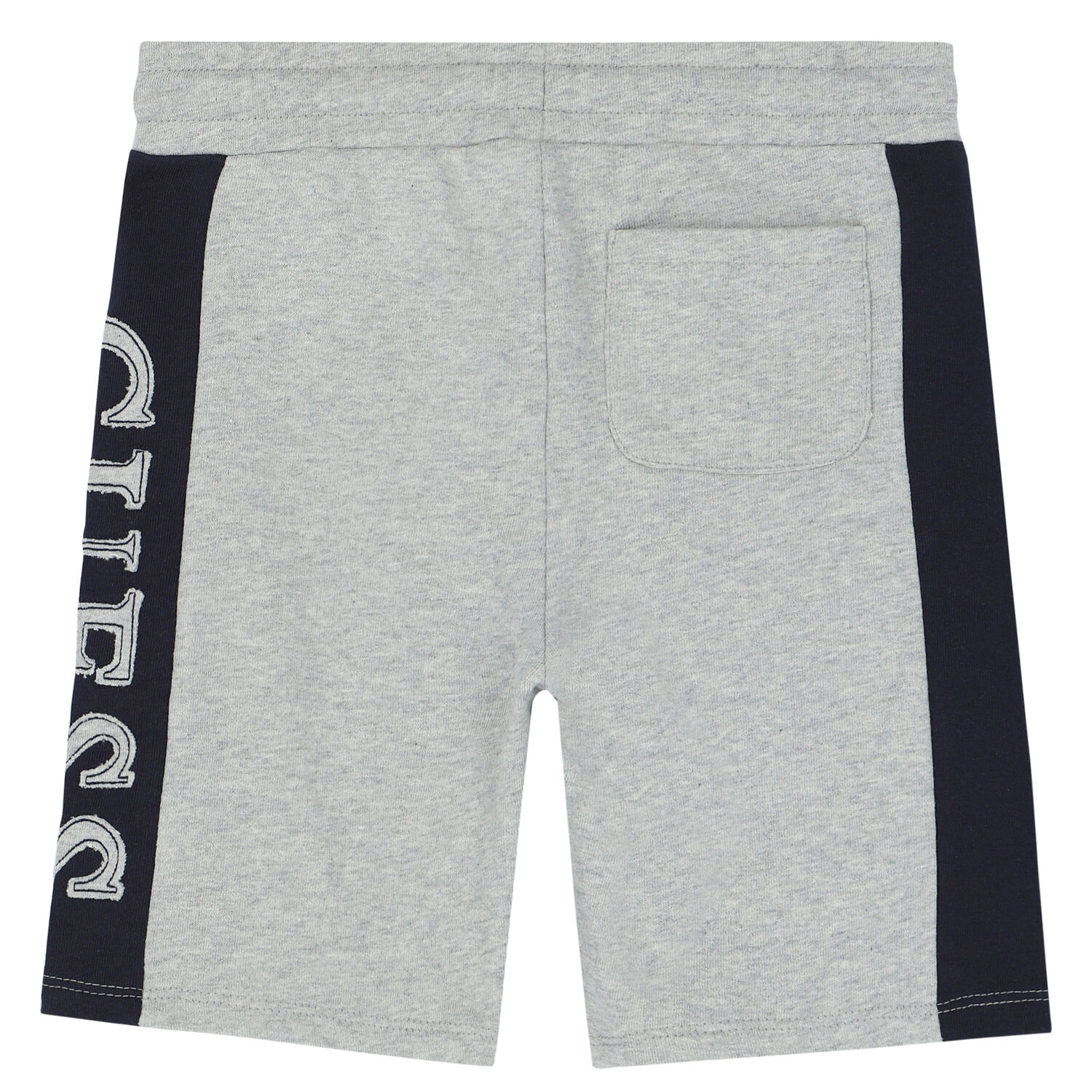 Boys Grey & Navy Blue Logo Shorts, 3, hi-res