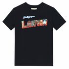 تيشيرت بالشعار باللون الكحلى للاولاد, 1, hi-res