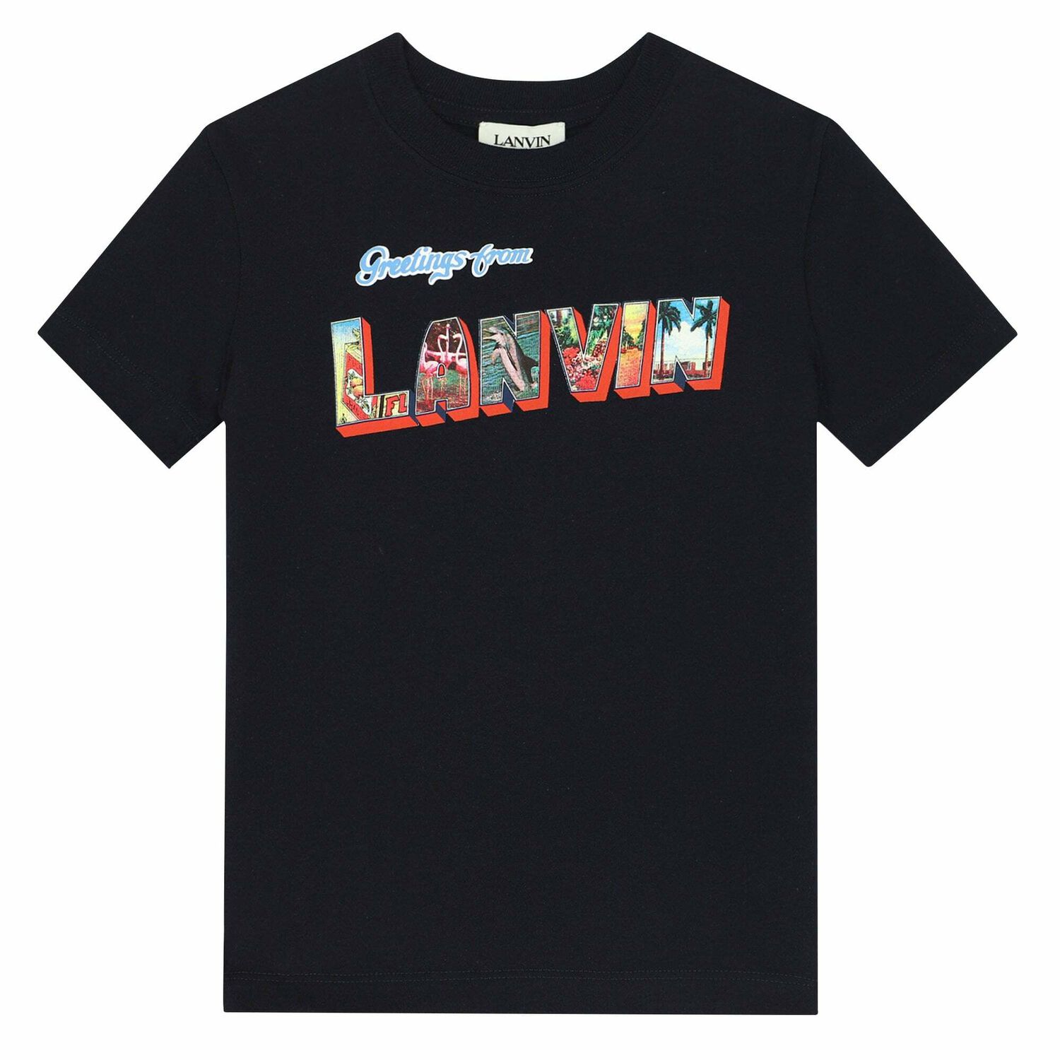 تيشيرت بالشعار باللون الكحلى للاولاد, 1, hi-res image number null