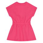 Younger Girls Pink Logo Dress, 1, hi-res