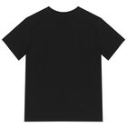 تيشيرت قطن بالشعار باللون الاسود, 2, hi-res