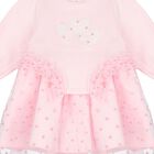 Baby Girls Pink Heart Dress, 1, hi-res