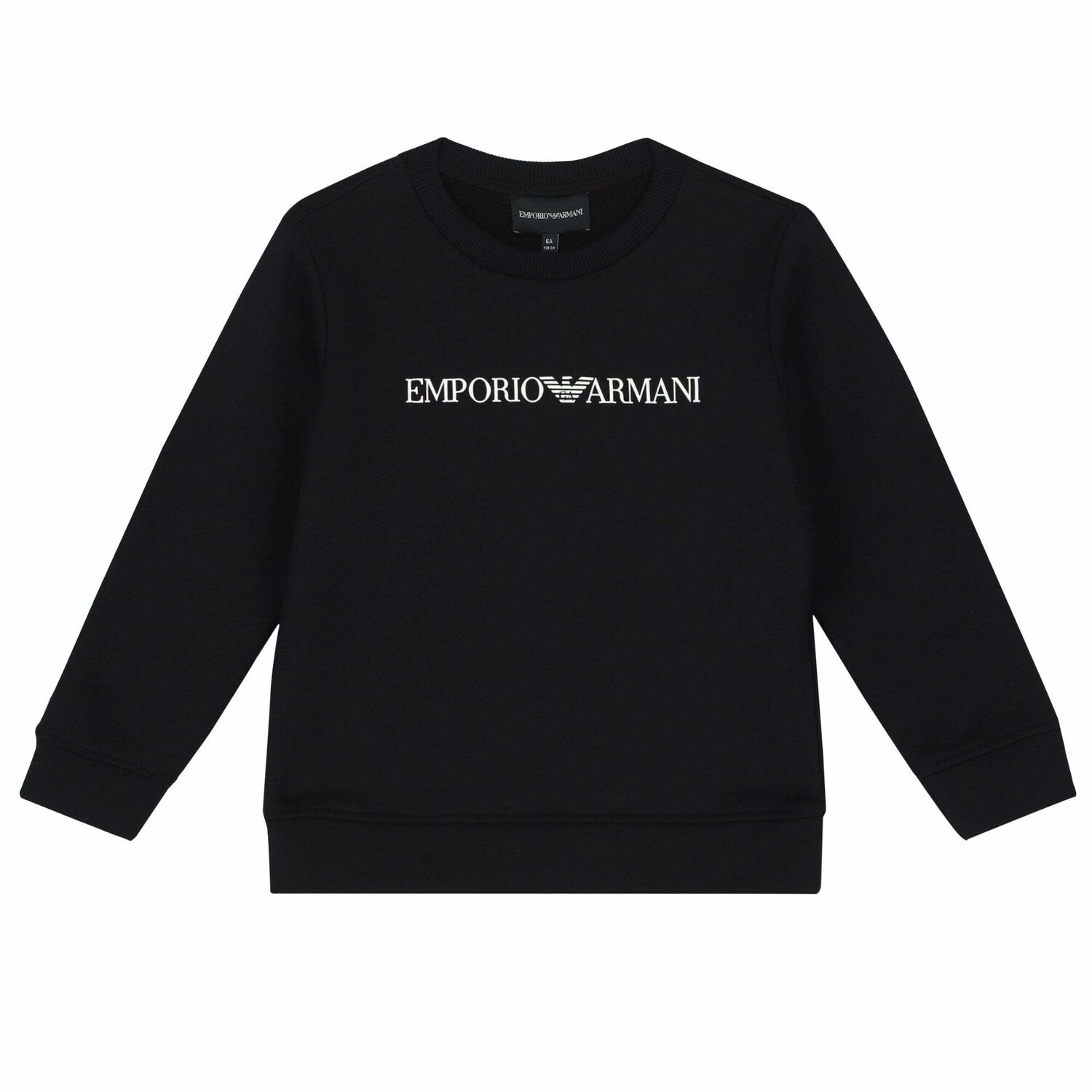 Boys Black Logo Sweatshirt, 1, hi-res image number null