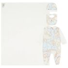 Baby Boys Beige & Blue Geo Map Babygrow Gift Set, 2, hi-res