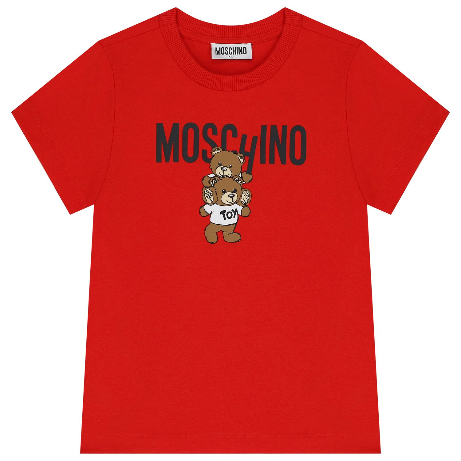 Red Teddy Bear Logo T-Shirt, 4, hi-res image number null