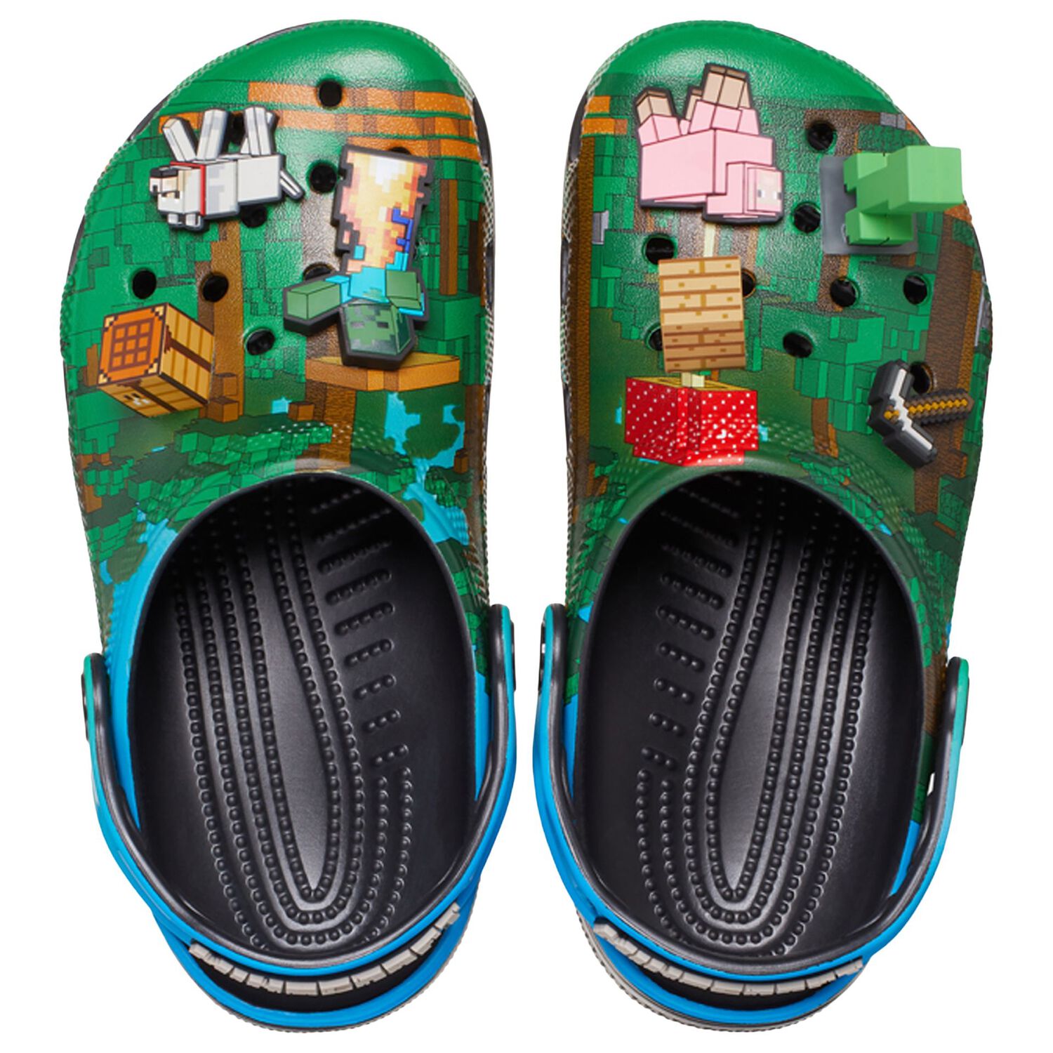 Black & Green Minecraft Classic Clogs Sandals, 1, hi-res