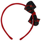 Girls Navy Blue, Green & Red Tartan Headband, 1, hi-res