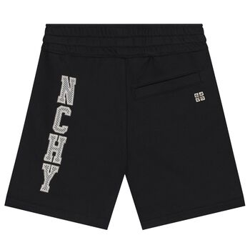 Boys Black Logo Shorts