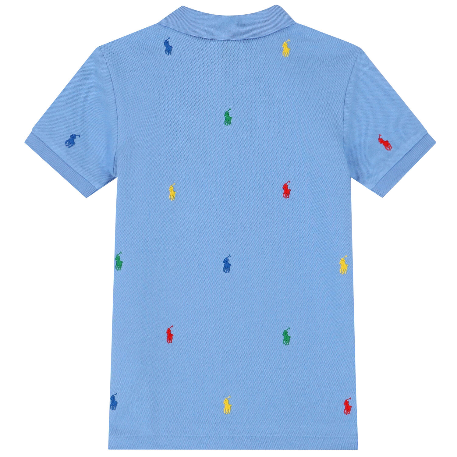 Boys Blue Logo Polo Shirt, 2, hi-res