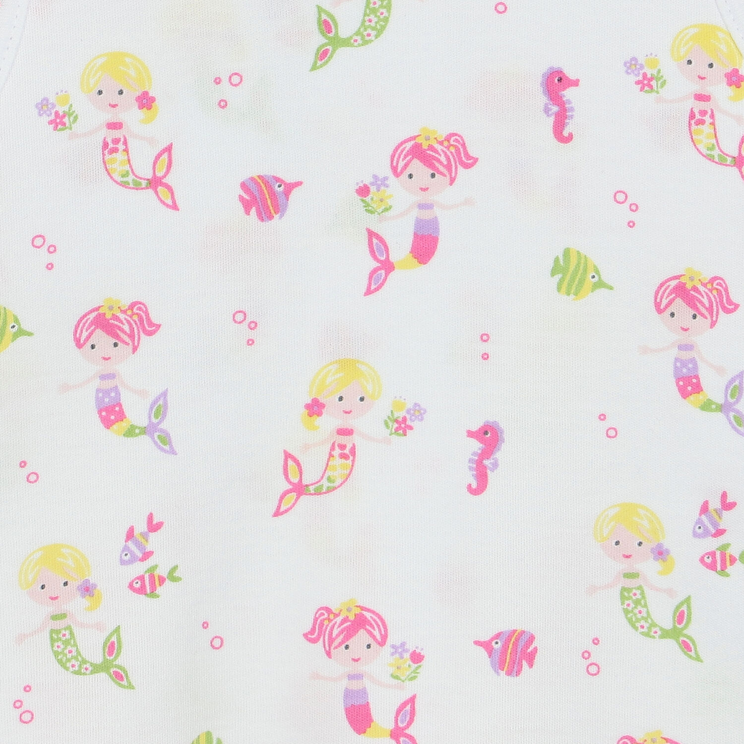 بودى سوت بنات بطبعة حورية البحر باللون الابيض, 1, hi-res