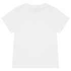 Girls White Logo Heart T-Shirt, 3, hi-res