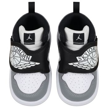Black, Grey & White Sky Jordan 1 Trainers