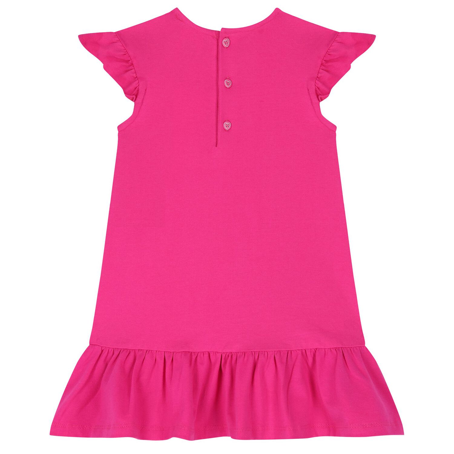 فستان بنات بشعار الحقيبة باللون الوردي, 1, hi-res