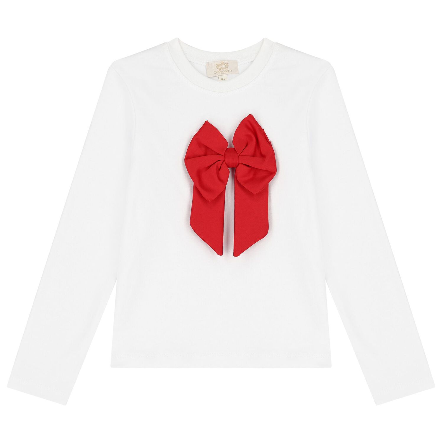 Girls White & Red Ruffled Tracksuit Set, 1, hi-res image number null