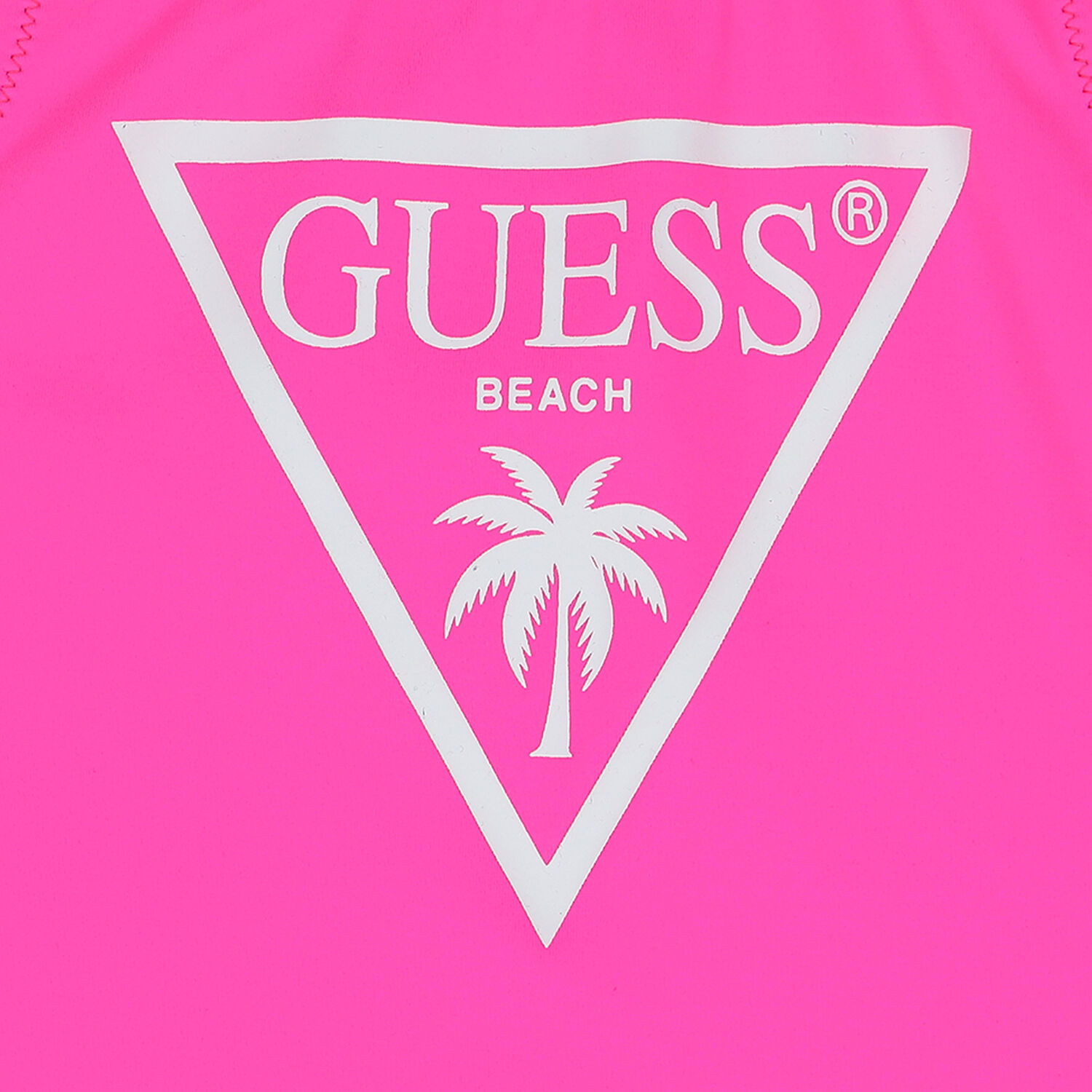 Girls Neon Pink Logo Swimsuit, 1, hi-res