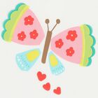 Younger Girls White Butterfly T-Shirt, 2, hi-res