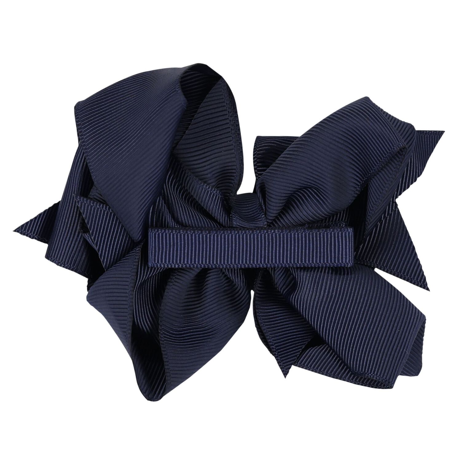 Girls Navy Blue Bow Hairclip, 4, hi-res