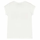 Girls White Logo T-Shirt, 1, hi-res