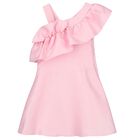 Girls Pink Ruffled Dress, 1, hi-res