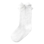Baby Girls White Bow Socks, 2, hi-res
