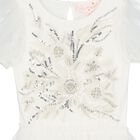 فستان تول باللون أبيض مزخرف للبنات, 1, hi-res