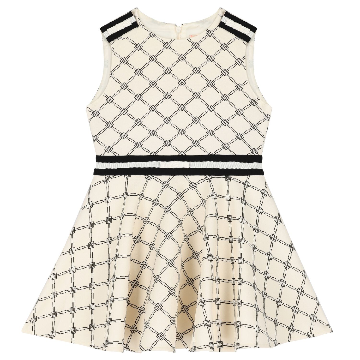 فستان بنات بفيونكة باللون البيج , 1, hi-res image number null