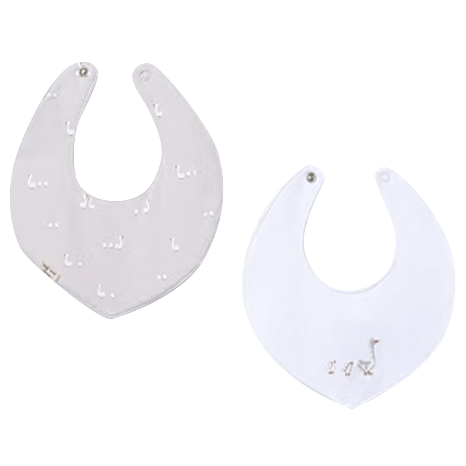 White & Grey Baby Bibs ( 2-Pack ), 2, hi-res