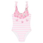 ملابس سباحه من التول للبنات باللون الزهرى والوردى , 1, hi-res