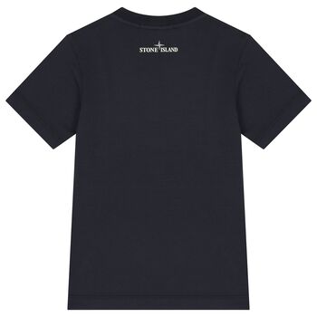 Boys Navy Blue Logo T-Shirt