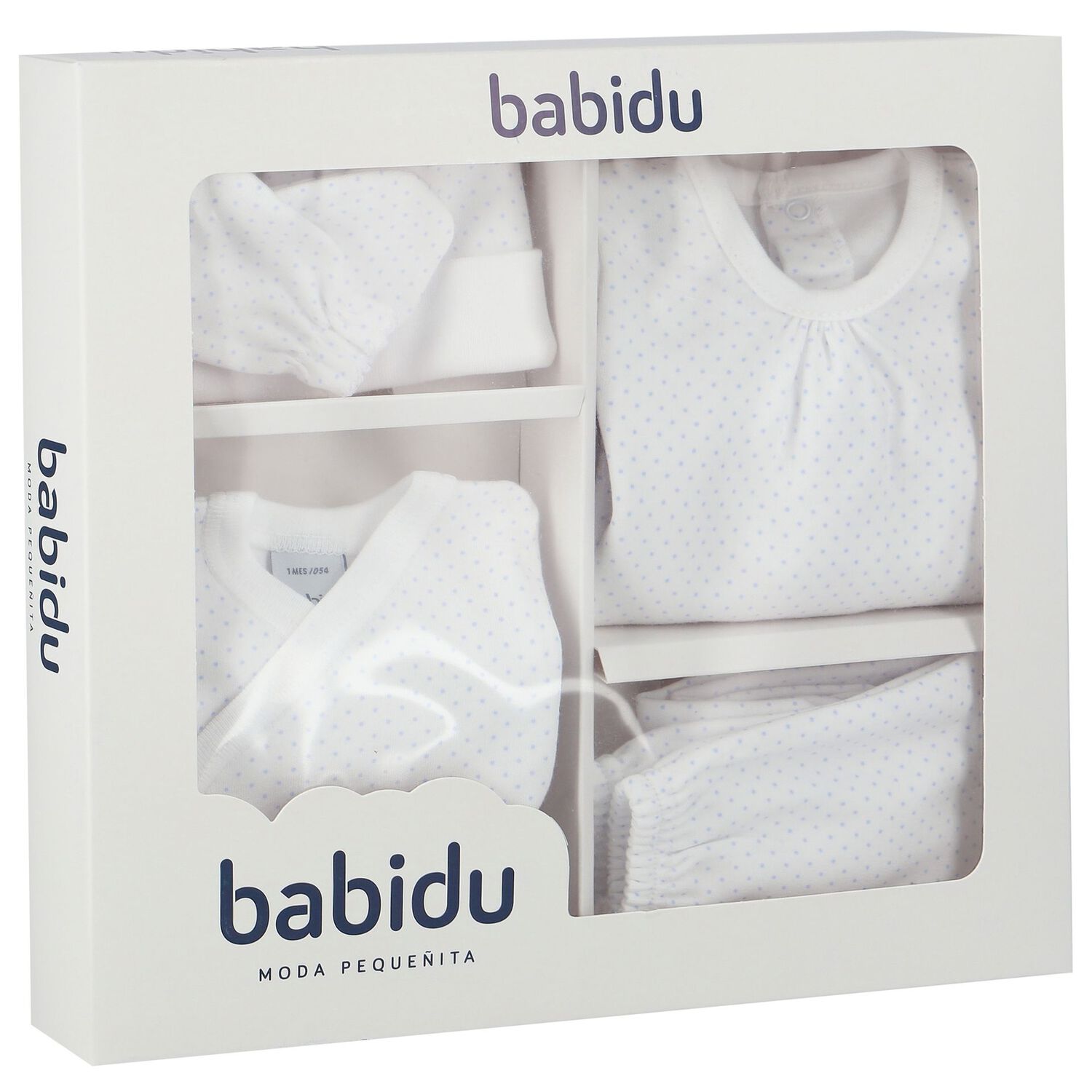 طقم هدايا منقط باللون الأبيض والأزرق, 3, hi-res image number null