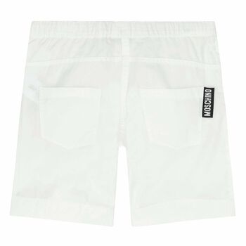 Boys White Logo Shorts