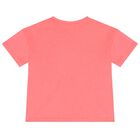 تيشيرت بنات بطبعة باللون الوردي, 1, hi-res