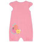 Baby Girls Pink Fruits Romper, 1, hi-res