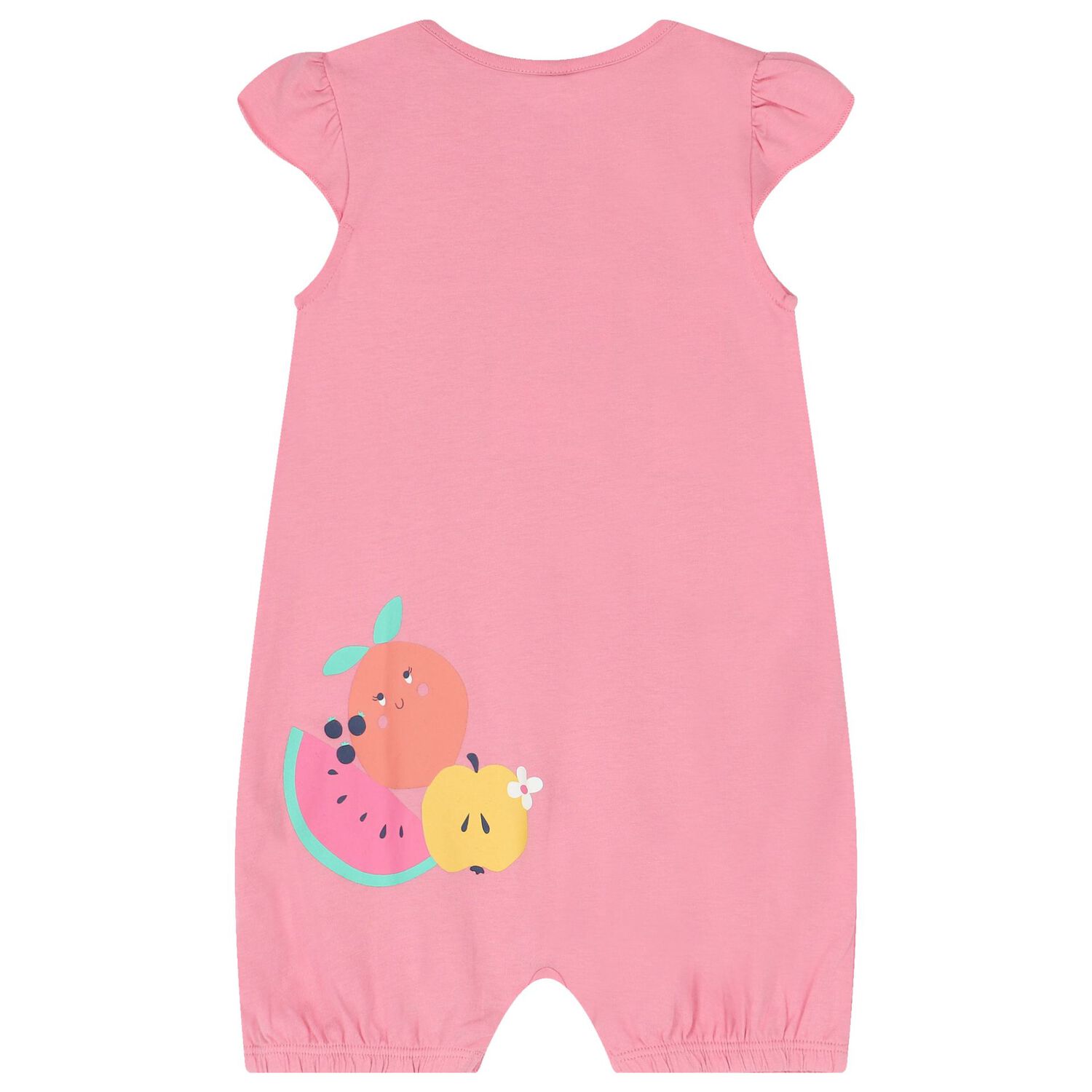 Baby Girls Pink Fruits Romper, 1, hi-res image number null