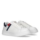 Boys White Logo Trainers, 1, hi-res