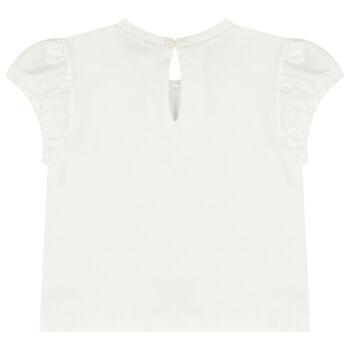 Baby Girls Ivory Flower Top