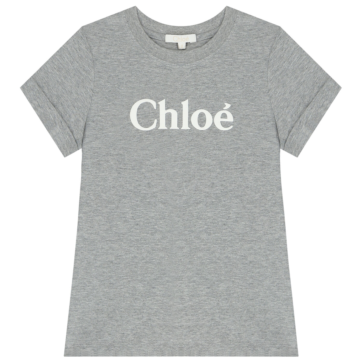 Girls Grey Logo T-Shirt, 1, hi-res