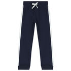 بنطلون رياضى أولاد بالشعار باللون الكحلى, 1, hi-res