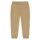 Younger Boys Beige Logo Tracksuit, 1, hi-res