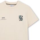 Boys Beige Logo T-Shirt, 2, hi-res